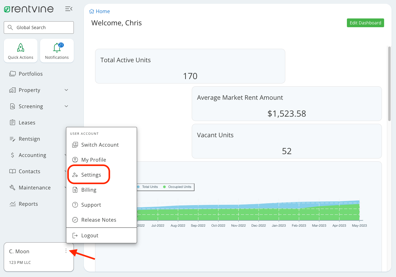 How to Create an API Key to Allow Third Party Vendors Access To Your Rentvine Data